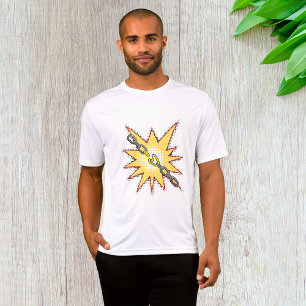 Pop Art Broken Chain Explosion Bold Comic Style T-Shirt