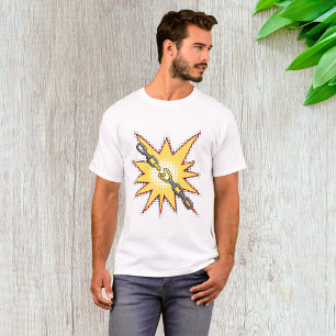 Pop Art Broken Chain Explosion Bold Comic Style T-Shirt