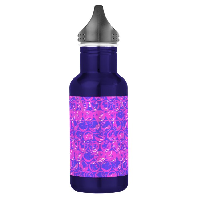 Pop art bubble wrap 532 ml water bottle (Left)