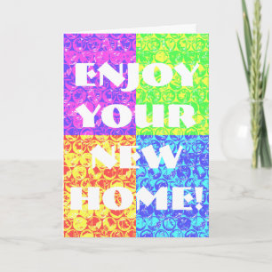 Pop art bubble wrap housewarming card
