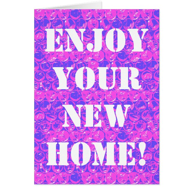 Pop art bubble wrap housewarming card (Front)