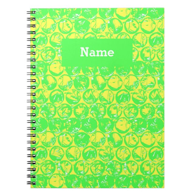 Pop art bubble wrap spiral notebook (Front)