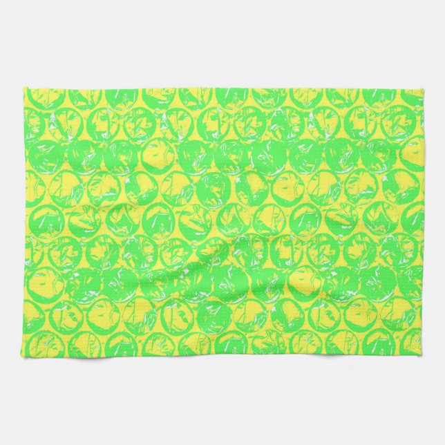 Pop art bubble wrap tea towel (Horizontal)