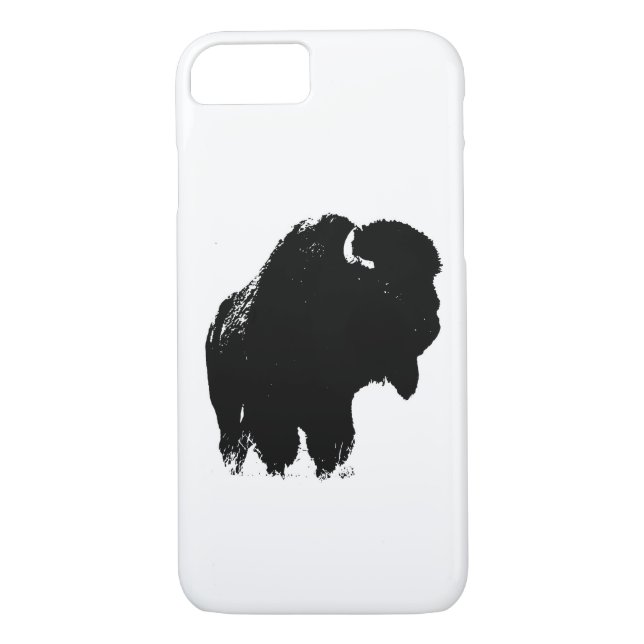 Pop Art Buffalo Bison Silhouette iPhone 7 Case (Back)