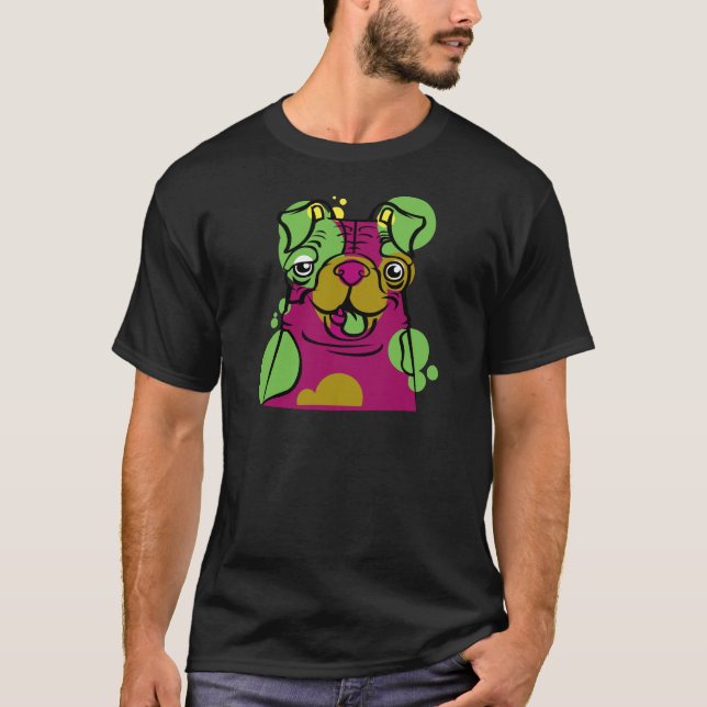 Pop Art Bulldog T-Shirt (Front)