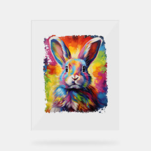 Pop Art Bunny Rabbit  Acrylic Sign