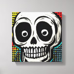 "Pop Art Calavera: A Contemporary Twist Canvas Print<br><div class="desc">Title: "Pop Art Calavera: A Contemporary Twist" Artwork by Nate Haselton Design Description: "Step into a world where tradition meets modernity with our dynamic canvas art titled 'Pop Art Calavera: A Contemporary Twist.' This captivating piece takes the iconic Calavera skull and reimagines it through the vibrant and playful lens of...</div>