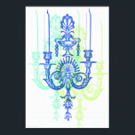 Pop Art Candle Vintage Style Art Print<br><div class="desc">My original photograph of an antique candelabra wall sconce is featured on this pop art poster. Photograph was given special effects for a graphic pop art and modernistic style. This would look great framed in a white matte and a vibrant blue frame in a home or office! Size is 13"...</div>