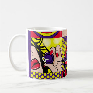 Pop art Card Illustrationart,pop,beautiful,comic,d Coffee Mug