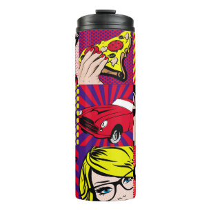 Pop art Card Illustrationpattern,art,comic,pop,ret Thermal Tumbler