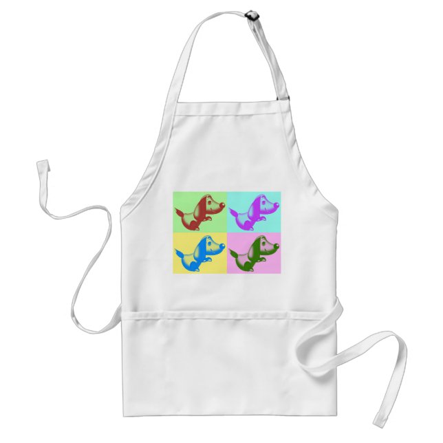 Pop Art Cartoon Dog Apron (Front)
