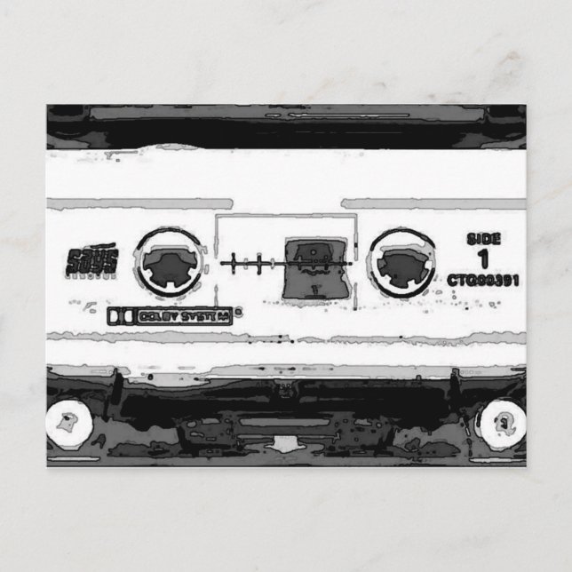 Pop Art Cassette Postcard (Front)