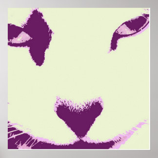 Pop Art Cat Closeup Poster