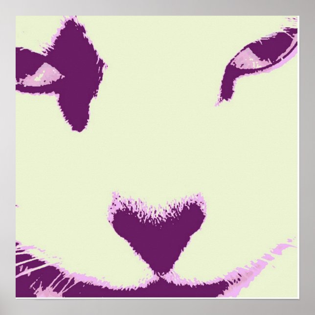Pop Art Cat Closeup Poster (Front)