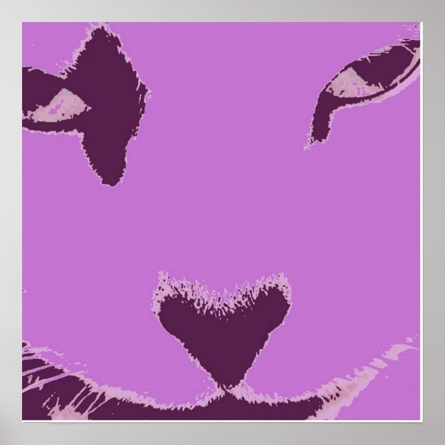 Pop Art Cat Closeup Poster (Front)
