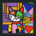 Pop Art Cat Design Vibrant and Coulourful Square Wall Clock<br><div class="desc">Brighten up any room with this vibrant pop art cat design! Featuring a playful kitty in vibrant hues of red, pink, blue, yellow, and purple, this one-of-a-kind artwork is sure to make any space feel more lively. Perfect for cat lovers, art enthusiasts, or anyone who needs a little more color...</div>