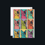 Pop Art Cat Photo Modern Trendy Retro Postcard<br><div class="desc">This nostalgic cat illustration brings retro charm to life with soft, faded colours and hand-drawn warmth. Featuring an adorable kitty surrounded by sweet little details, it feels like a treasured postcard from simpler times. Whether you’re sending love, smiles, or just a gentle hello, this design delivers vintage flair with a...</div>