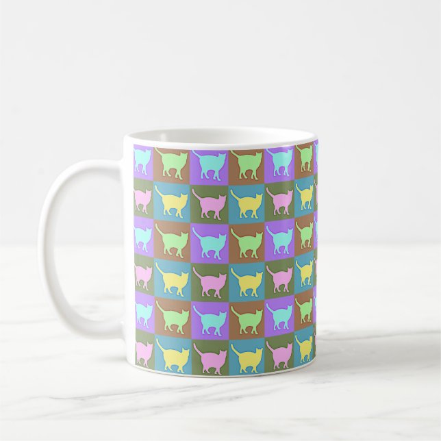 Pop Art Cats Coffee Mug (Left)
