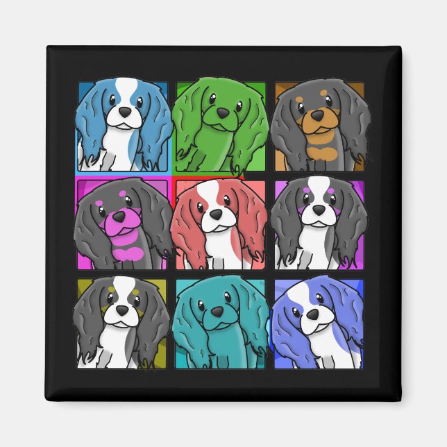 Pop Art Cavalier King Charles Spaniel Magnet (Front)