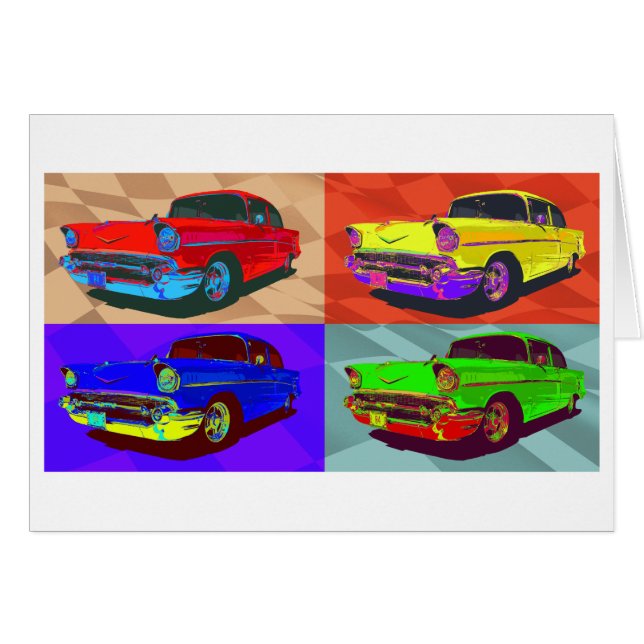 Pop art Chevy Belair illustration (Front Horizontal)