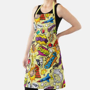 Pop Art Chic Apron - Retro Comic Style
