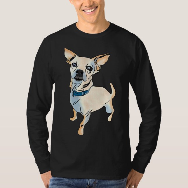 Pop Art Chihuahua Dog Breed Graphic Alone T-Shirt (Front)