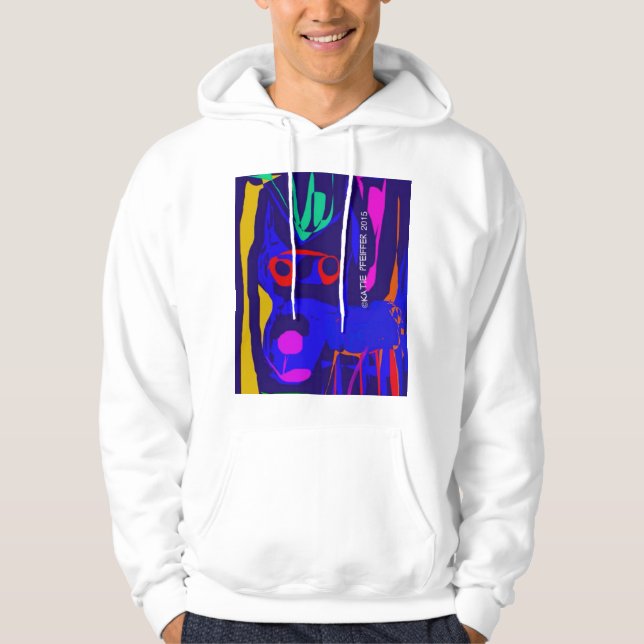 Pop art Chihuahua Hoodie (Front)