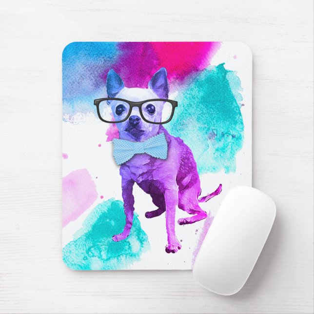 Pop Art Chihuahua Mouse Pad (With Mouse)
