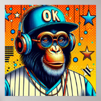 POP-ART CHIMP 8
