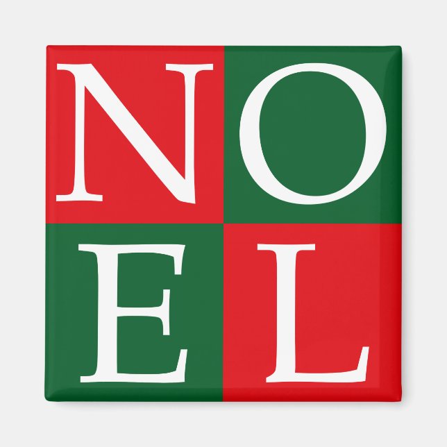 Pop Art Christmas NOEL Magnet (Front)