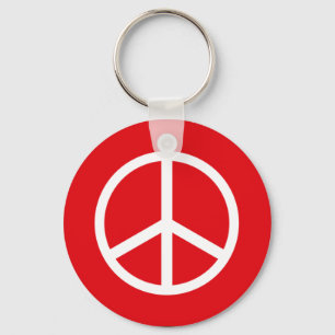 Pop Art Christmas PEACE Key Ring