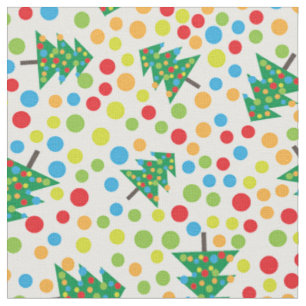 pop art christmas tree fabric