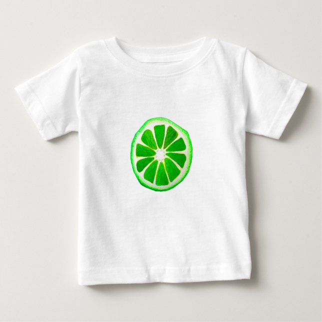 Pop art citrus lime fruit original watercolour baby T-Shirt (Front)