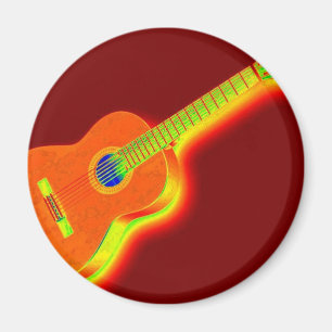 Pop Art Classical Guitar Magnet