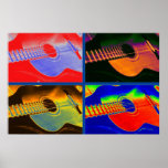 Pop Art Classical Spanish Guitar Poster<br><div class="desc">Musical Instruments Graphic Designs Illustrations - Pop Art Style Classical Guitar Artwork</div>