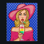 Pop Art Cocktail Chill Acrylic Wall Art<br><div class="desc">I have several versions of this and other fabulous Pop Art Women and Men on my Collections and on the way. I can imagine this throughout a sleek contemporary room or corporate building, as well as a more rustic setting. Please see my Art Category as well as several of my...</div>