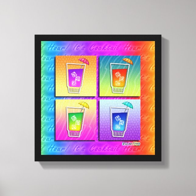 POP ART COCKTAILS Gallery Wrapped Canvas (Front)