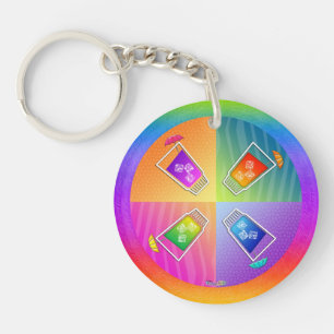Pop Art COCKTAILS RD. ACRYLIC KEYCHAIN