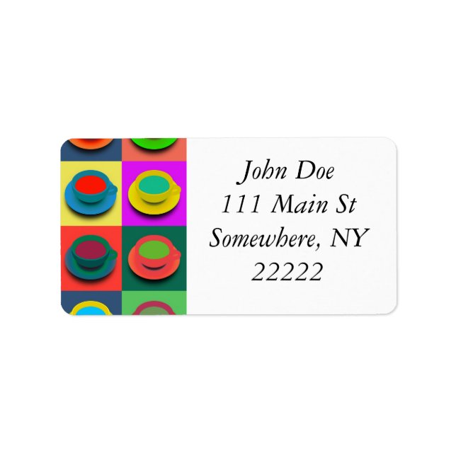 Pop-Art Coffee Mugs Label (Front)