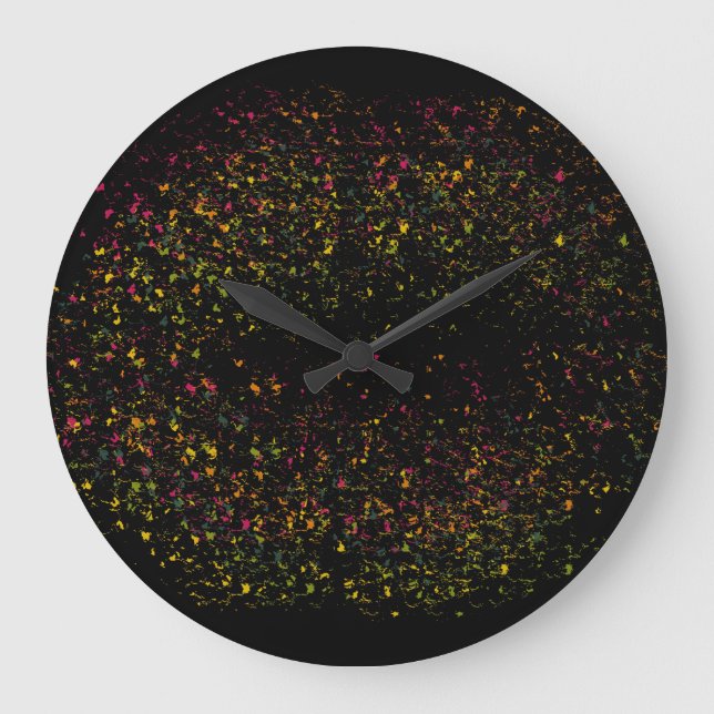 Pop Art Colorful Lips Large Clock (Front)