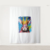 Pop Art Colourful Bunny Rabbit King Queen