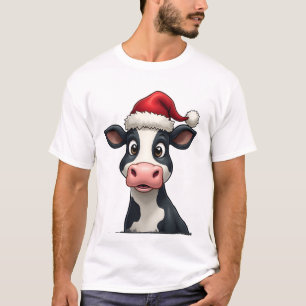 Pop Art Colourful Cow Christmas T-Shirt (2)