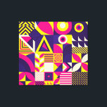 Pop art, colourful geometric shapes. canvas print<br><div class="desc">Seamless Pattern of Pop and Colourful Abstract Geometric Shape. Tile Decor Wallpaper Embrace the pop and colour with abstract geometric shapes. Add a pop of colour with a vibrant and abstract geometric pattern. pattern, vibrant, block, pop, flower, illustration, cool, abstract, fun, geometric, texture, geometry, seamless, trendy, creative, circle, decor, mosaic,...</div>