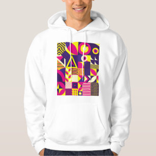 Pop art, colourful geometric shapes. hoodie