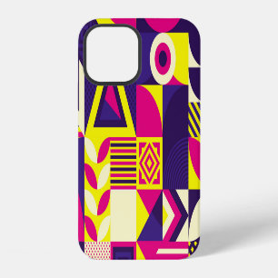 Pop art, colourful geometric shapes. iPhone 12 case