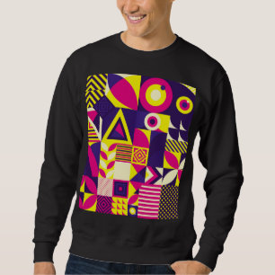 Pop art, colourful geometric shapes. sweatshirt