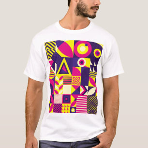 Pop art, colourful geometric shapes. T-Shirt