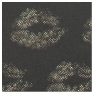 Pop Art Colourful Lips Fabric