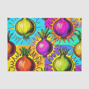 Pop Art Colourful Onions Tissue Paper