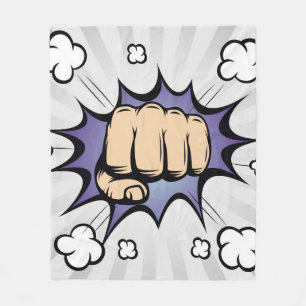 Pop art comic bubbles design. Vintage illustration Fleece Blanket